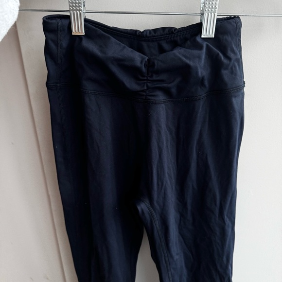 LASLULU V-High Waisted Workout Ruched Navy Leggings - Picture 8 of 8
